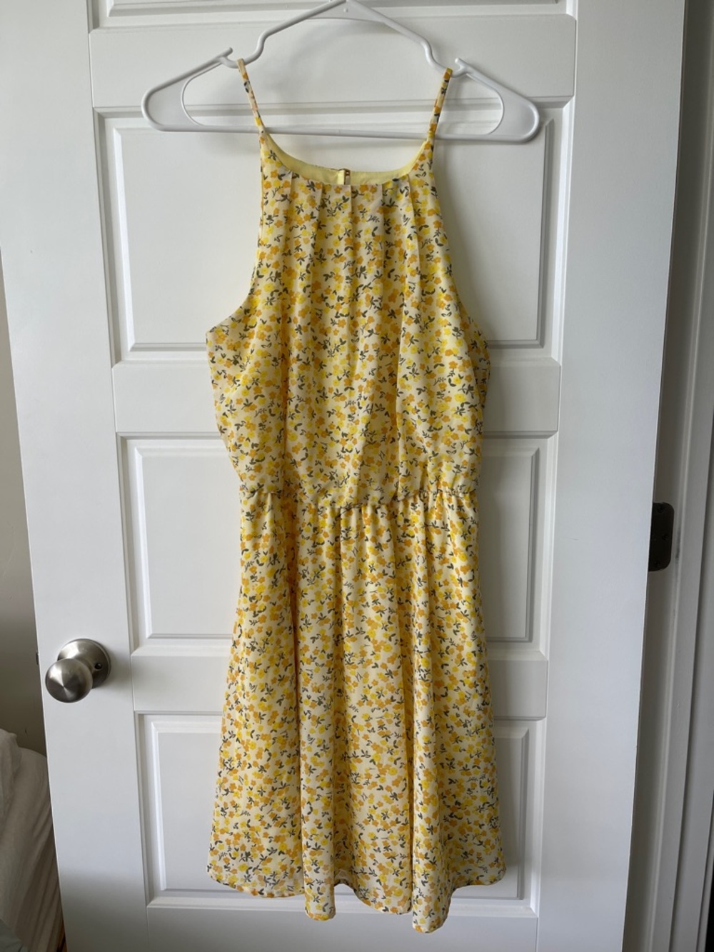 Yellow Floral Mini Dress